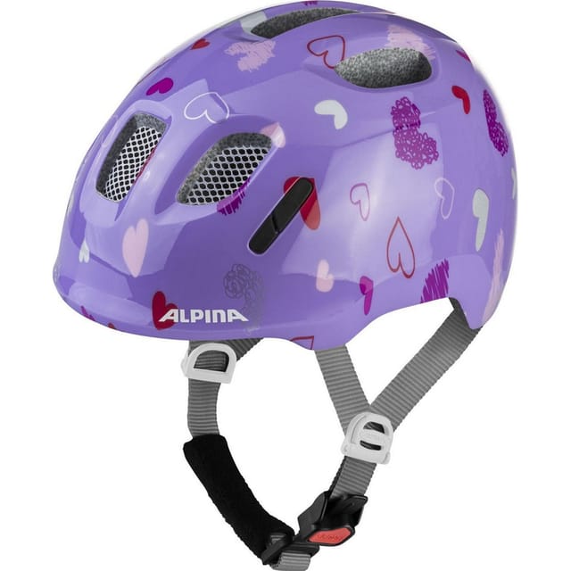 Alpina Kinder-Helm Ximo 2, purple hearts