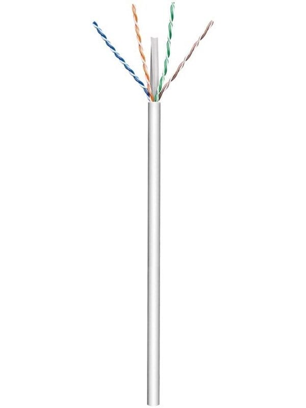 Pro CAT 6 network cable U/UTP grey 100 m - CU AWG - Grau - 100m