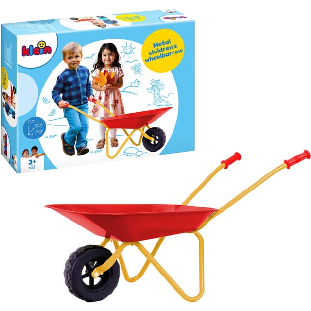 Metal Children's Wheelbarrow with Rubber Wheels