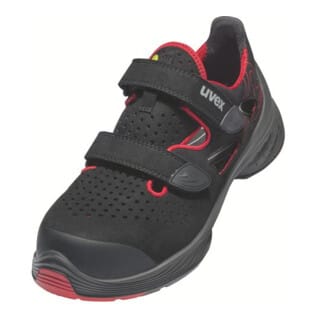 1 G2 Sandalen S1P 68364 schwarz/rot, Weite 14, Größe 42