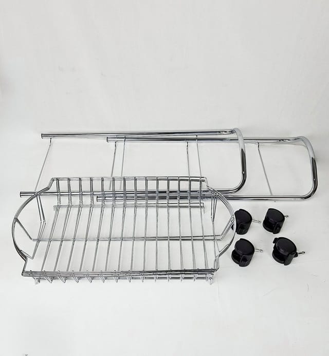 Yudu Küchenwagen Küchen- / Servierwagen 3 Schubkörbe/Gitterkörbe Chrom