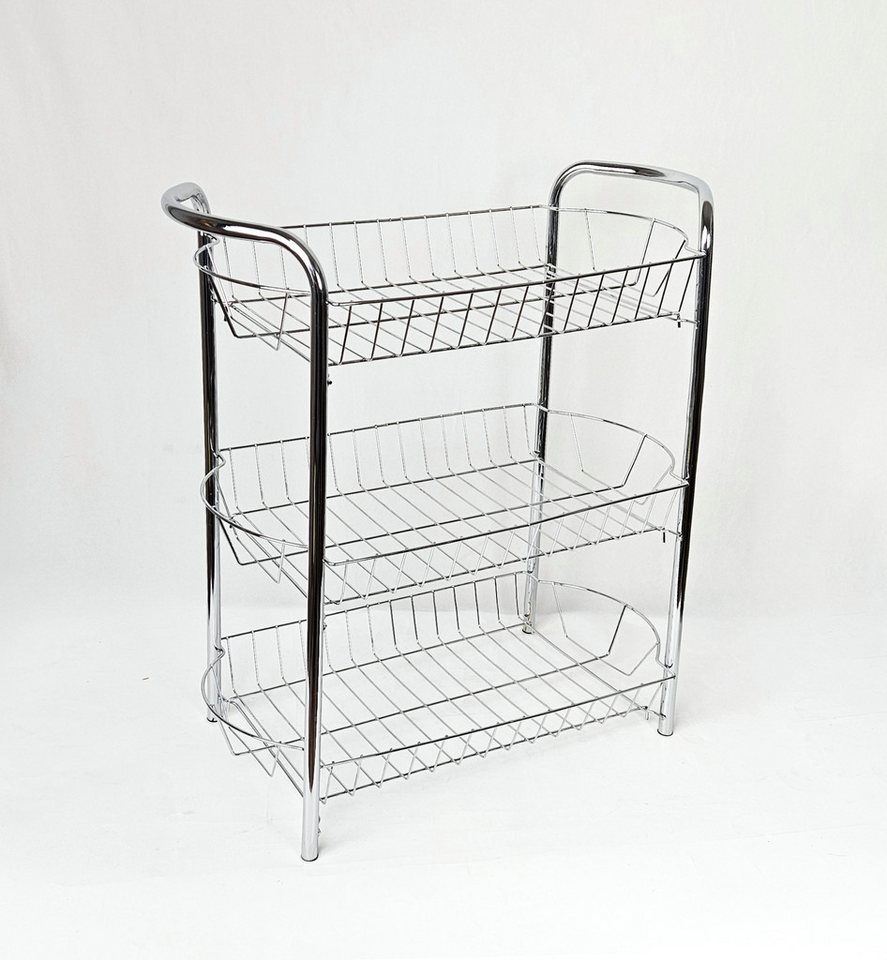 Yudu Küchenwagen Küchen- / Servierwagen 3 Schubkörbe/Gitterkörbe Chrom Bild 2