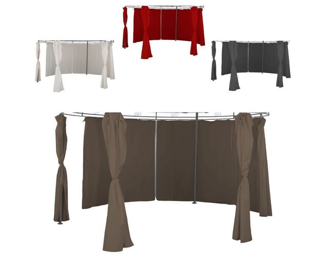 Linder Exclusiv GmbH Pavillonseitenteil 6er-Set Seitenteile für Pavillon Ø 3,5m rund Farbe wählbar Polyester, 178x180 cm, mit Befestigungsschlaufen