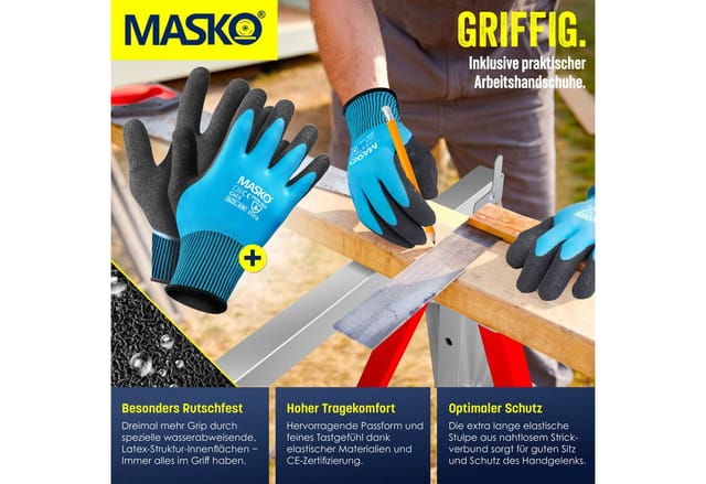 MASKO Klappbock Teleskop-Arbeitsbock Untergestell Sägebock max. Belastbarkeit 200 kg, (4-St., Gerüstbock inkl. Handschuhe), Unterstellbock höhenverstellbar Min. / Max. Arbeitshöhe 800-1300 mm