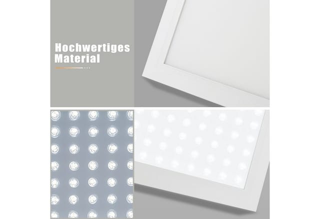 ZMH LED Deckenleuchte LED Panel 100/120cm dimmbar Schwarz/Weiß Deckenlampe, Augenschutz, LED fest integriert, warmweiß, neutralweiß, kaltweiß, 24W Rechteckig 2900LM Timer Memory Bürolampe