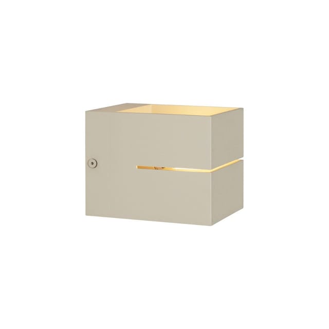 Qazqa Wandleuchte Transfer, ohne Leuchtmittel, Extra-Warmweiß, QAZQA Wand­leuchte, g9, Beige, Aluminium, Modern
