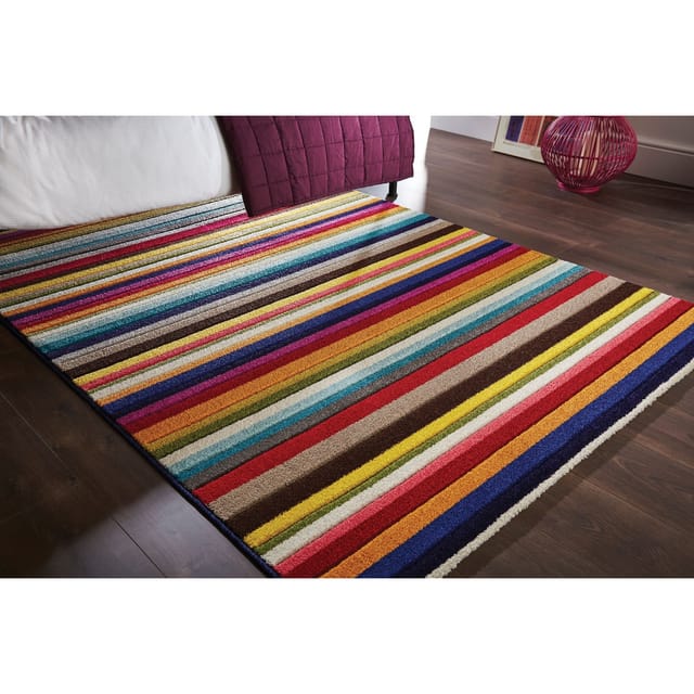 KADIMA DESIGN Teppich MEON JAY Teppich, Luxuriös, Streifenmuster, Pflegeleicht, Rechteckig, Höhe: 11 mm, Poldichte: 2350 g/qm,Küchenteppich,Kurzflor