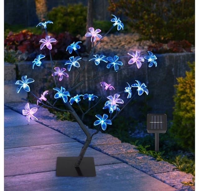 GLOBO LIGHTING LED Solarleuchte, LED-Leuchtmittel fest verbaut, Warmweiß, Solarlampen für Außen Garten Deko Solarleuchte Außenbereich