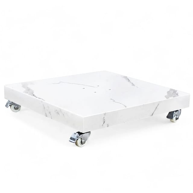 osoltus Betonschirmständer Ampelschirm Schirmständer mit Rollen Beton / Fliesen weiss 120kg