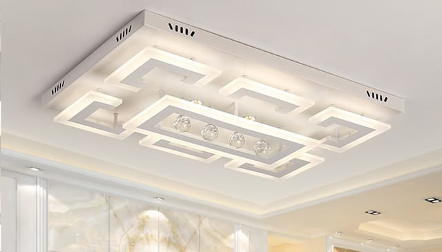 Euroton LED Deckenleuchte LED Pendelleuchte Kristall Fernbedienung Deckenleuchte Deckenlampen, LED fest integriert, Tageslichtweiß, mit Fernbedienung stufenlos einstellbar, warmweiß, kaltweiß