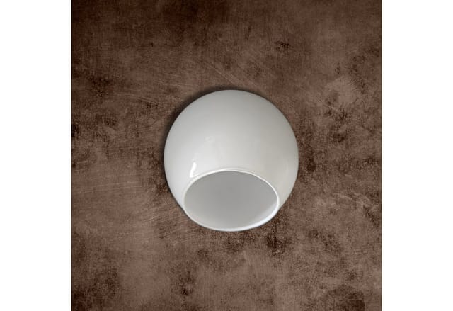 Lichthandel Hoch Lampenschirm Ersatzglas Kugel Weiß - Rundes Lampenglas E14 Fassung Glas Opal Weiß, weiß glänzend, Ideal für DIY-Lampen, Restaurierungen oder als Ersatz