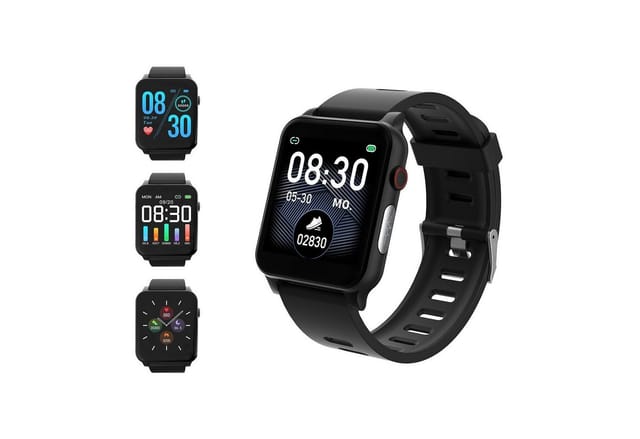 Heyro FIT 21 Smart Watch Fitness EKG PPG Blutdruckmessung Pulsuhr Fitnessuhr (3,9 cm cm/1,54 Zoll, HEYRO Fit 21 App)