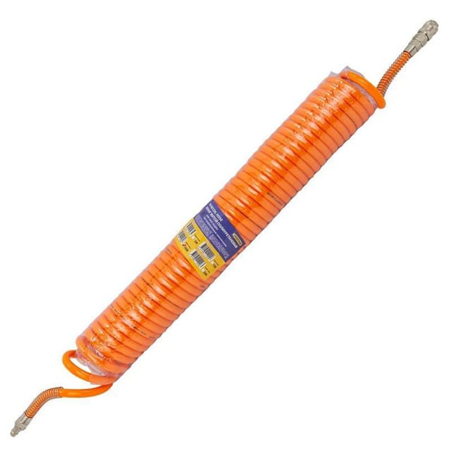 Polyurethan-spiralschlauch 8mm X 10m Mit 1/4" Schnellkupplungen (max. Druck 15bar)