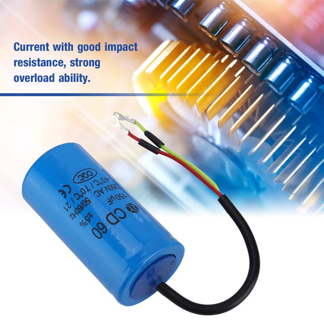 Cd60 250v Ac 150µf 50/60hz Anlaufkondensator Für Motor Und Luftkompressor