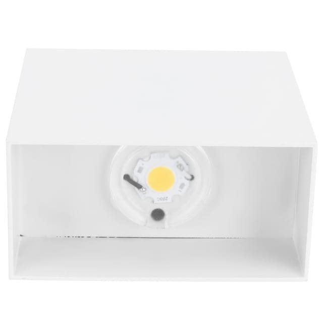 7-w-led-wandleuchte, Weiß, Warmes Licht Für Schlafzimmer, Flur, Balkon Oder Veranda – Quadratische Inneneinrichtung