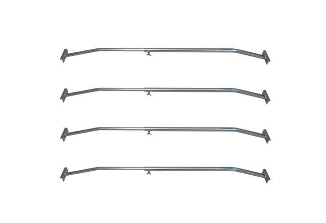 4x Alu-bügel Xl Verstellbar 1320 - 2100mm Für Anhänger Flach-planen Planenstütze