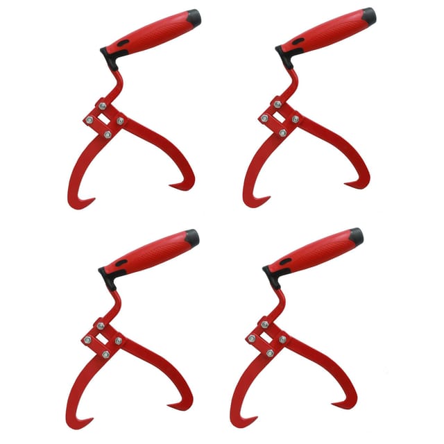 Baumarktplus - 4x Handpackzange Packzange Handhebehaken Sappie Holzgreifer Forstzange