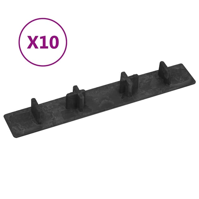Endkappen Für Terrassendielen 10 Stk. Schwarz Kunststoff