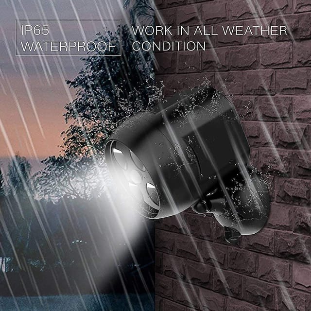 Wasserdichte Außenleuchte Mit Bewegungsmelder, Led-flutlicht Mit Drahtlosem Sensor, Sicherheitsleuchte Für Treppen Und Flure