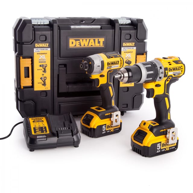 Dewalt Dck266p2t 18v Li-ion Akku-schlagbohrschrauber (dcd796) & Schlagschrauber (dcf887) Kombi-set (2x 5.0ah Akkus) Im T Stak-box