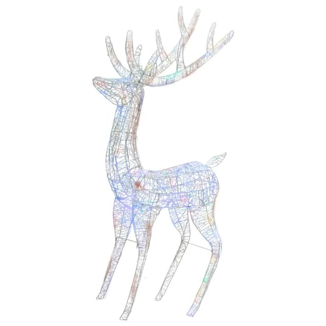 Led-rentier Xxl Acryl Weihnachtsdeko 250 Led 180 Cm Mehrfarbig Vidaxl