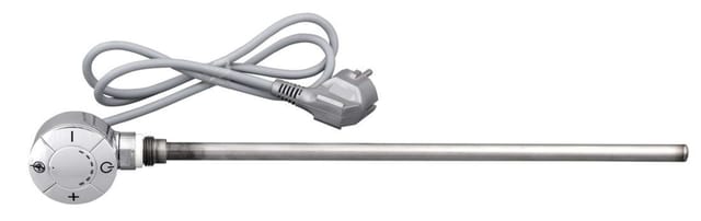 Aqualine - Heizstäbe - Elektrischer Heizstab Mit Thermostat, Gerades Kabel, Chrom Lt67445