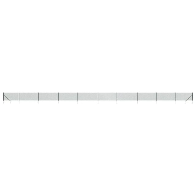 The Living Store Maschendrahtzaun Mit Bodenhülsen Grün 1x25 M - Maschendrahtzaun - Gartenzaun - Zaun Grün - Metallzaun - Sicherheitszaun