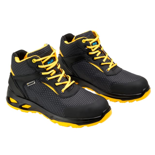 Sicherheitsstiefel Maurer S3 Modell Amerina Rutschfest Mit Kompositsohle Und Kohlenwasserstoffbeständigkeit. Größe 44.