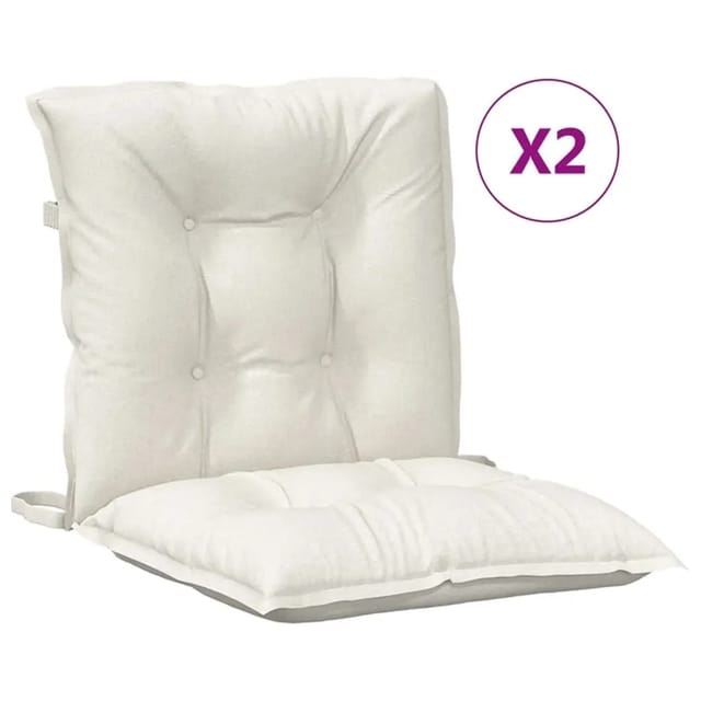 Niedriglehner-auflagen 2 Stk. Melange Creme 100x50x7 Cm Stoff Vidaxl
