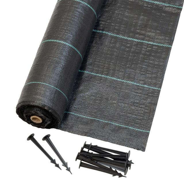 Jardinion Unkrautvlies 100g/m - 25m + 20 Erdanker