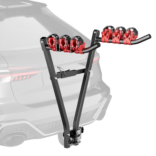 Wiltec - Fahrradträger Anhängerkupplung Für 3 Fahrräder, Fahrradträger Für Auto Stahl, Fahrradhalterung Bis 45 Kg, Fahrrad Träger Mit Sicherer Fixierung