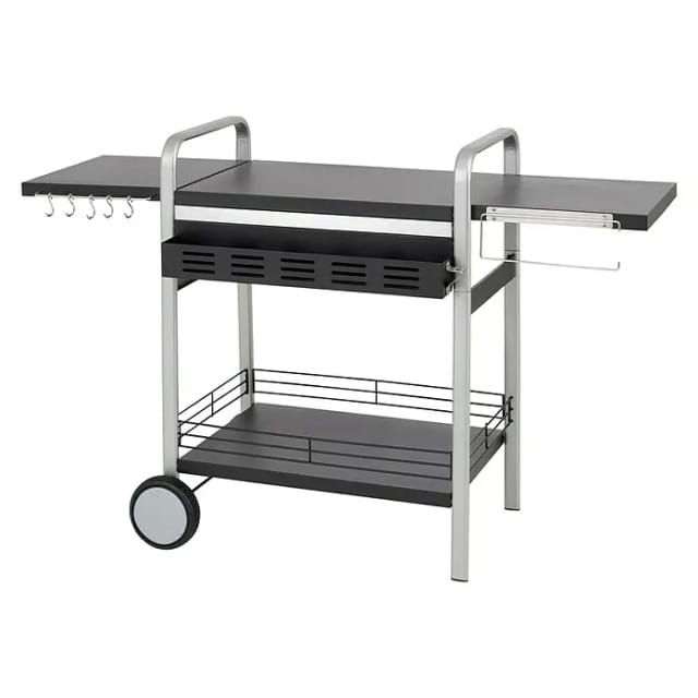 TEPRO BBQ-Tischset, BxHxT: 150,5 x 97,5 x 59,5 cm, Edelstahl - schwarz