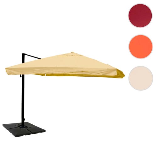 MVG Gastronomie-Ampelschirm »MVG-A96«, 400 x 300 cm, Flap, mit Schirmständer, neigbar - weiss
