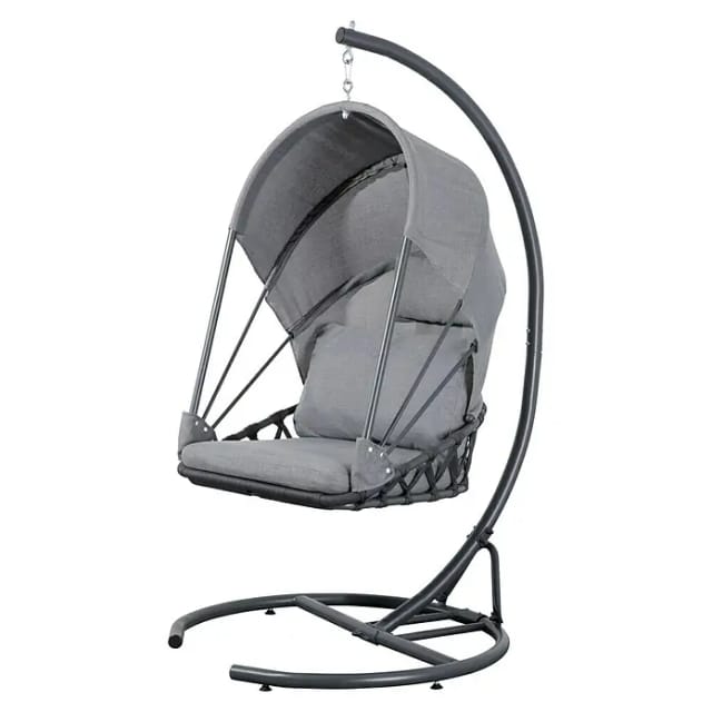 acamp® Hängesessel »MOON«, anthrazit, 124x100x185cm - grau
