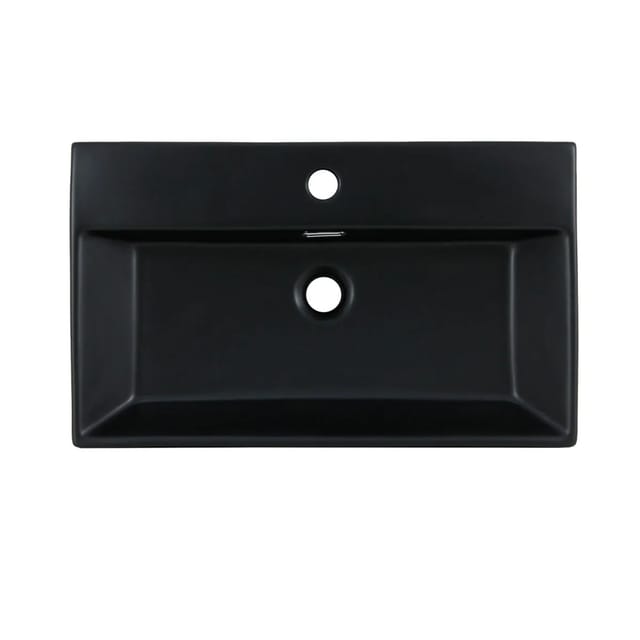 ML-Design Waschbecken Keramik in Schwarz Matt 510x360x130mm mit Ablaufgarnitur