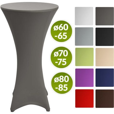 Beautissu Stretch Stehtisch Bistrotisch Husse Ø60-65cm Anthrazit
