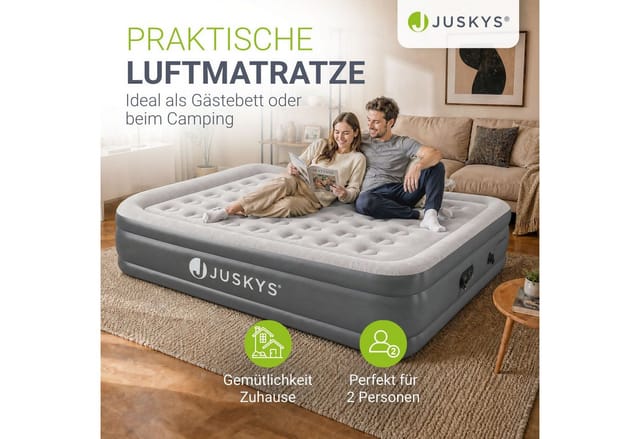 Juskys Luftbett Sapri L Grau Anthrazit