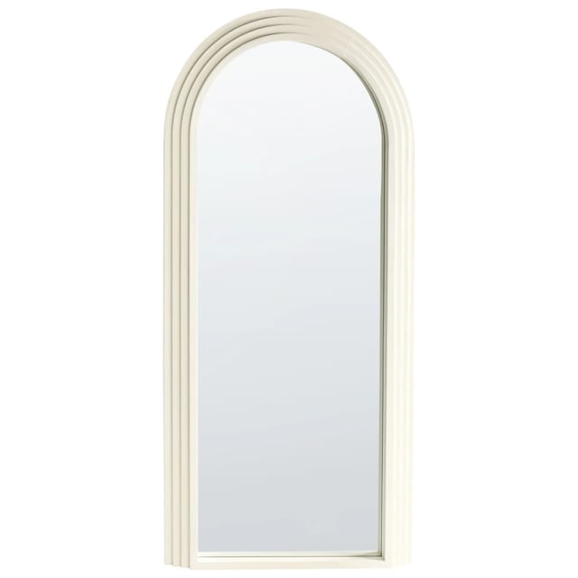 Beliani Wandspiegel DIJON Cremeweiß 3x80x170