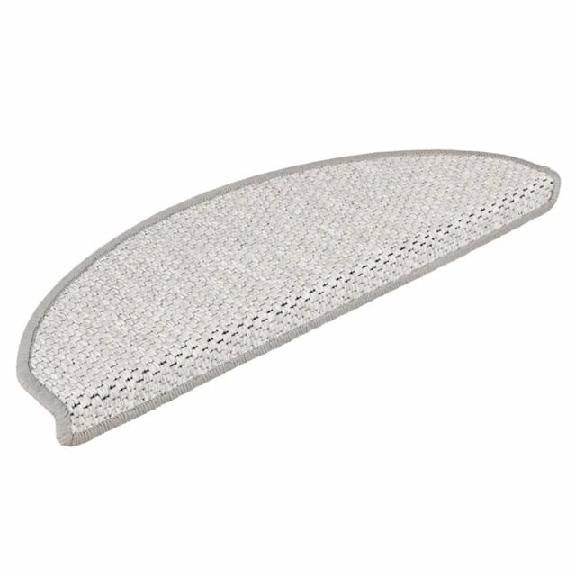 vidaXL Treppenmatten Selbstklebend Sisal-Look 15 Stk 65x21x4 Platina 326870