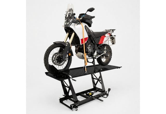 TRUTZHOLM Motorradhebebühne Hydraulisch 450 kg Extra Breit 67,5 cm Schwarz
