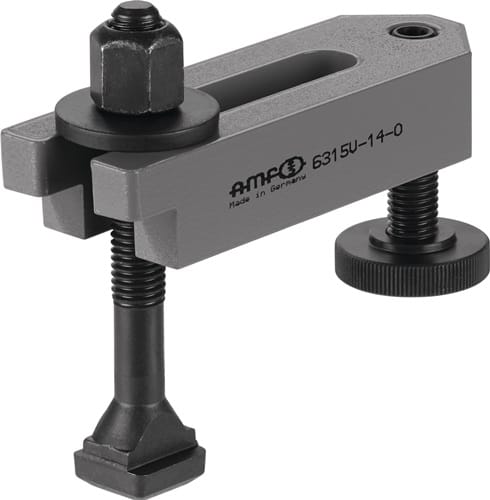 AMF Spanneisen 6315V abgesetzt mit Stützschraube Nut 16 mm