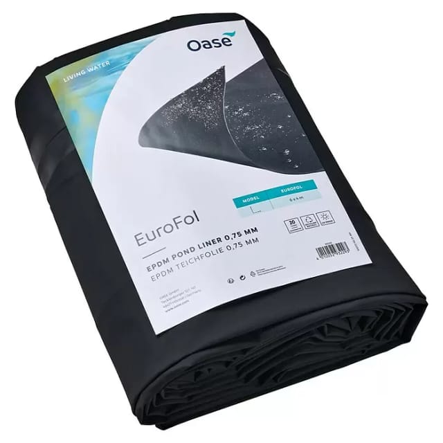 Oase Teichfolie 'EuroFol' EPDM schwarz 400 x 600 x 0,075 cm