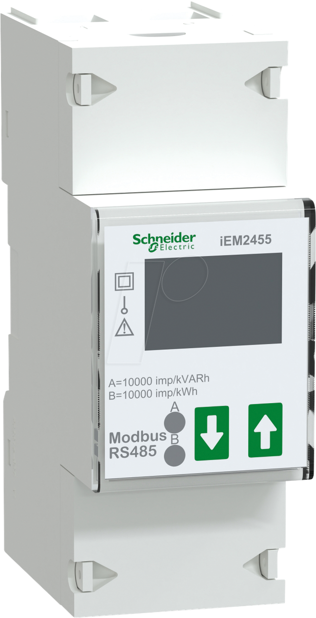 A9MEM2455 - Energiezähler, 1-phasig, 100 A, 2 S0, MID, Modbus