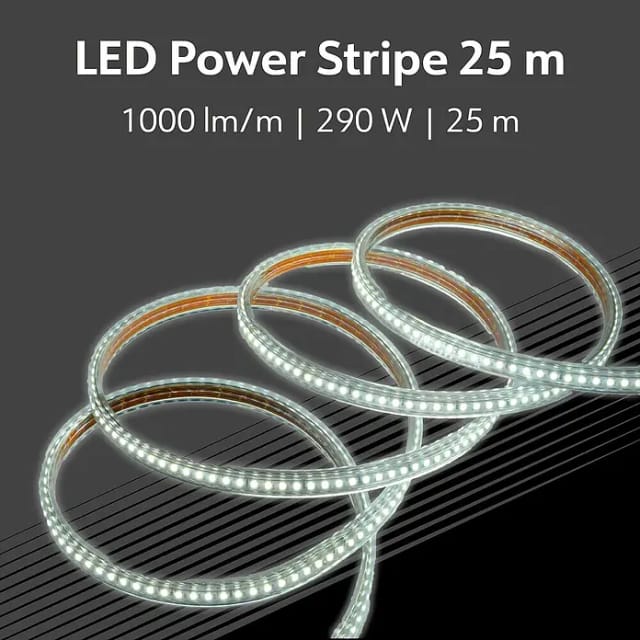 MLI 21600028 - LED-Lichtstreifen, 25 m, 290 W, 1000 lm/m, 6500 K, IP65