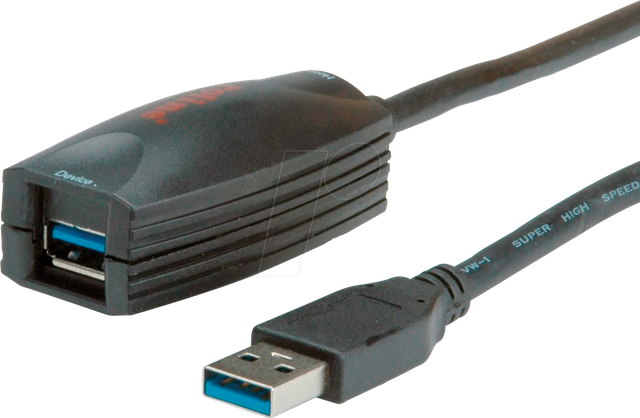 ROLINE 12041096 - Aktives USB 5 Gb/s Verlängerungskabel USB A, 5 m