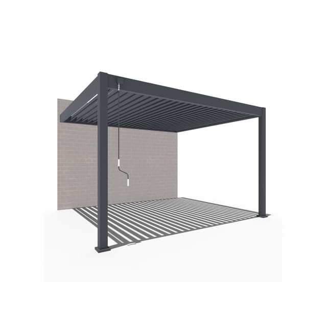 PergoLine Superior Wand Pergola 3,6 m x 4 m anthrazit