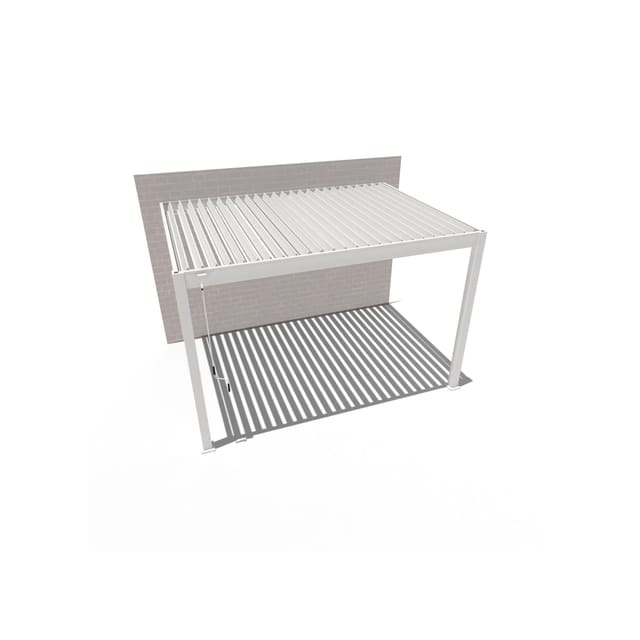 PergoLine Superior Wand Pergola 3 m x 3,6 m weiß