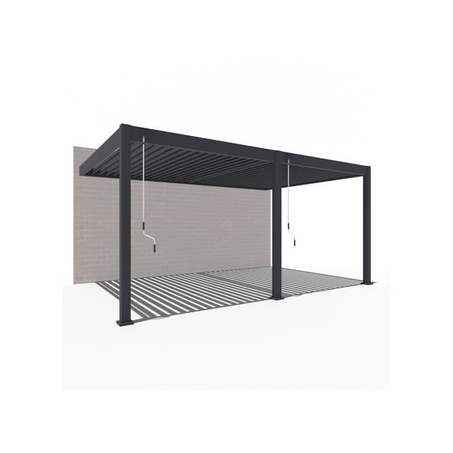 PergoLine Superior Wand Pergola 3,6 m x 5,3 m anthrazit