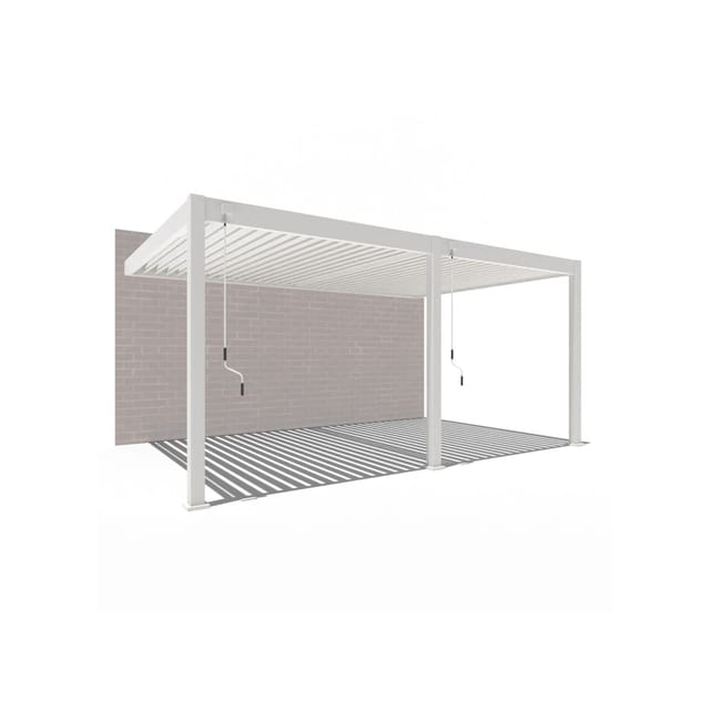 PergoLine Superior Wand Pergola 3,6 m x 5,3 m weiß