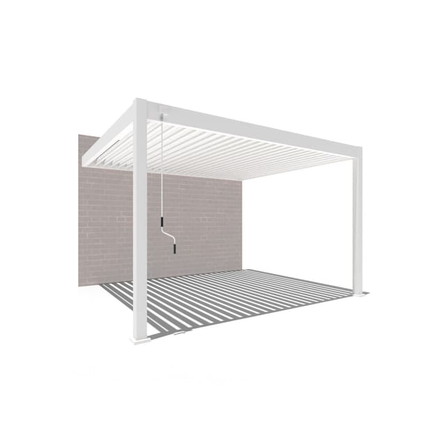 PergoLine Superior Wand Pergola 3,6 m x 4 m weiß